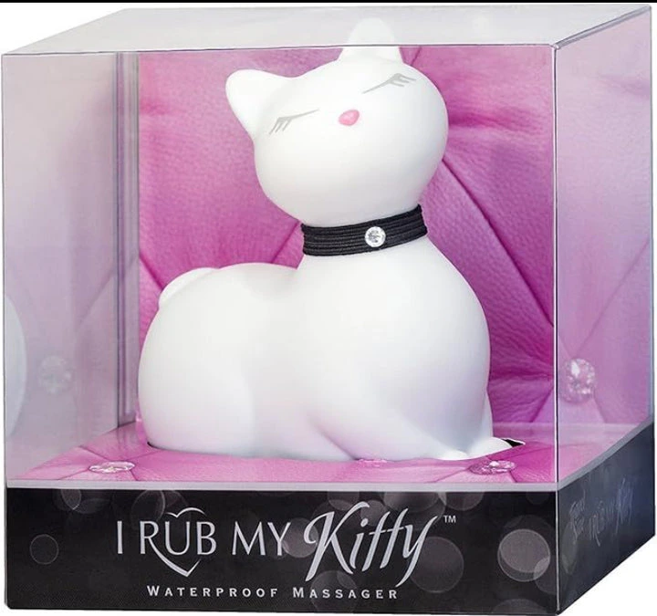 Big Teaze Toys - I Rub My Kitty White - Unique Waterproof Massager